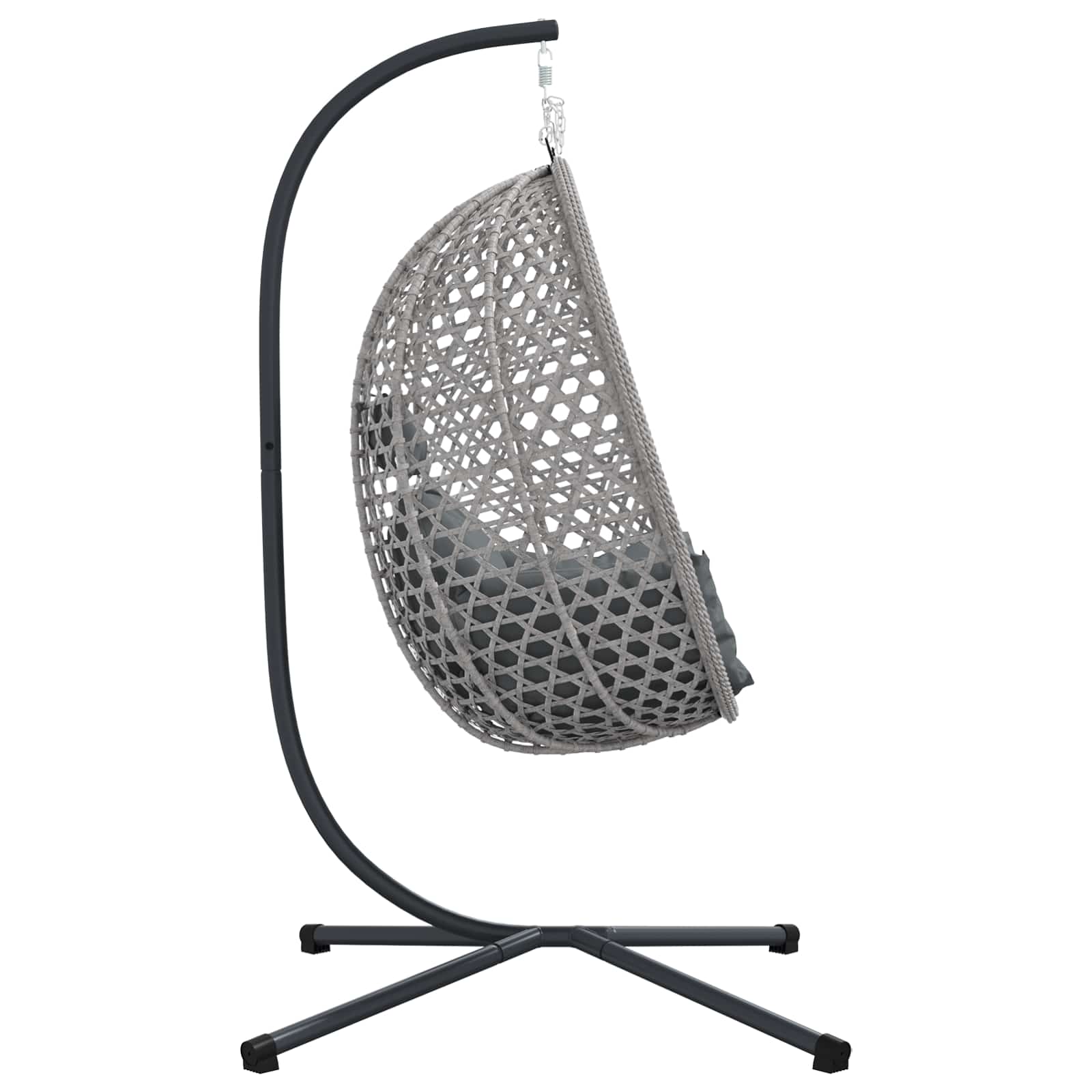 Hängendes Ei-Stuhl Hellcreme 104 x 100 x 191 cm Poly-Rattan