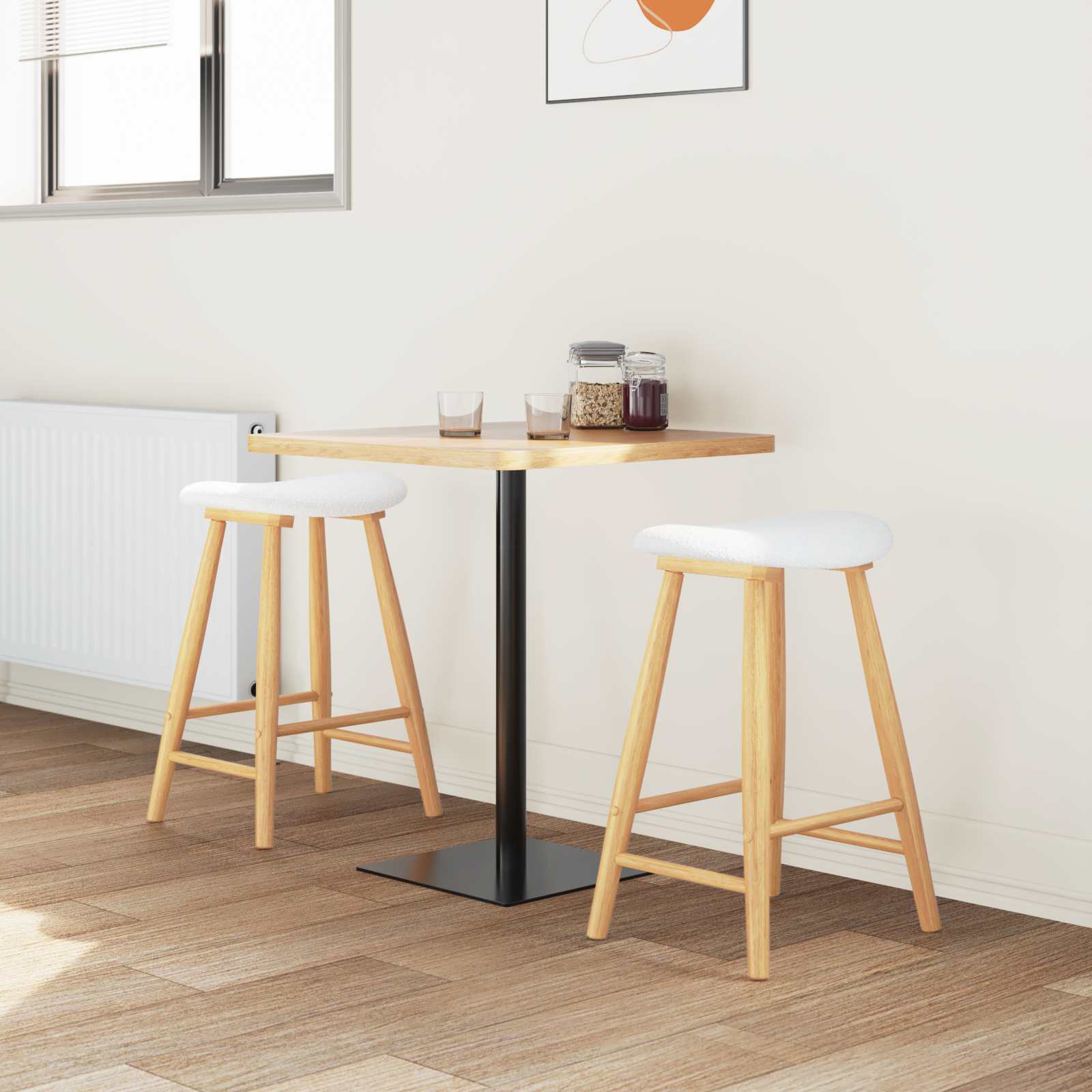 Esszimmerstühle 2 pcs Hellbraun 46 x 37 x 63 cm
