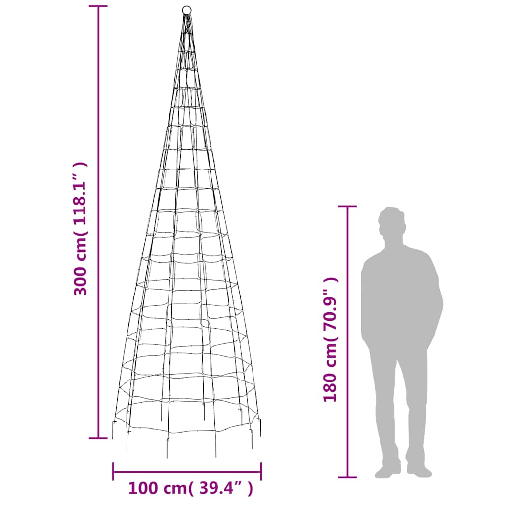 LED-Weihnachtsbaum 200 LEDs Warmweiß 180 cm