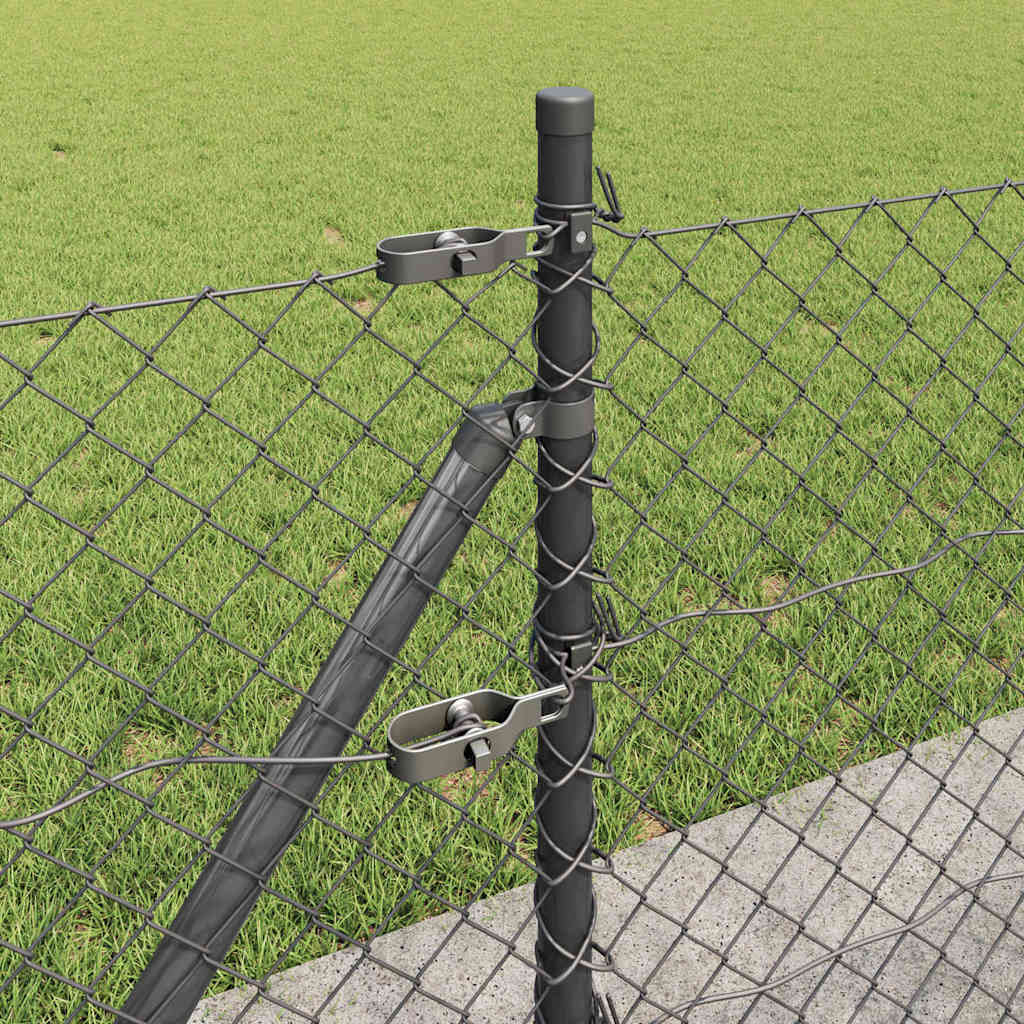Outdoor Kettenglied-Zaun Erdfixierung 10 x 0,4 m Grün Netz