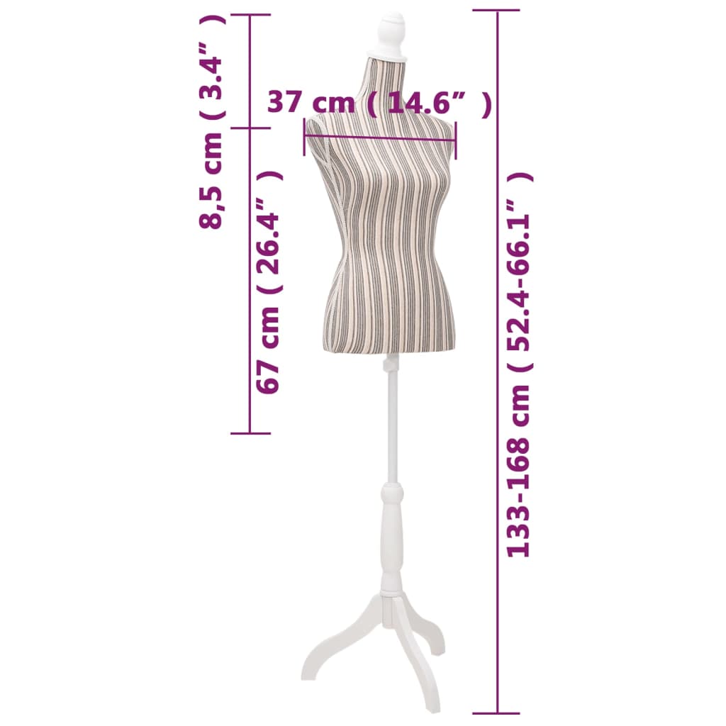 Damenbüste Schneiderpuppe Büste Torso Angezogen Mannequin Schwarz