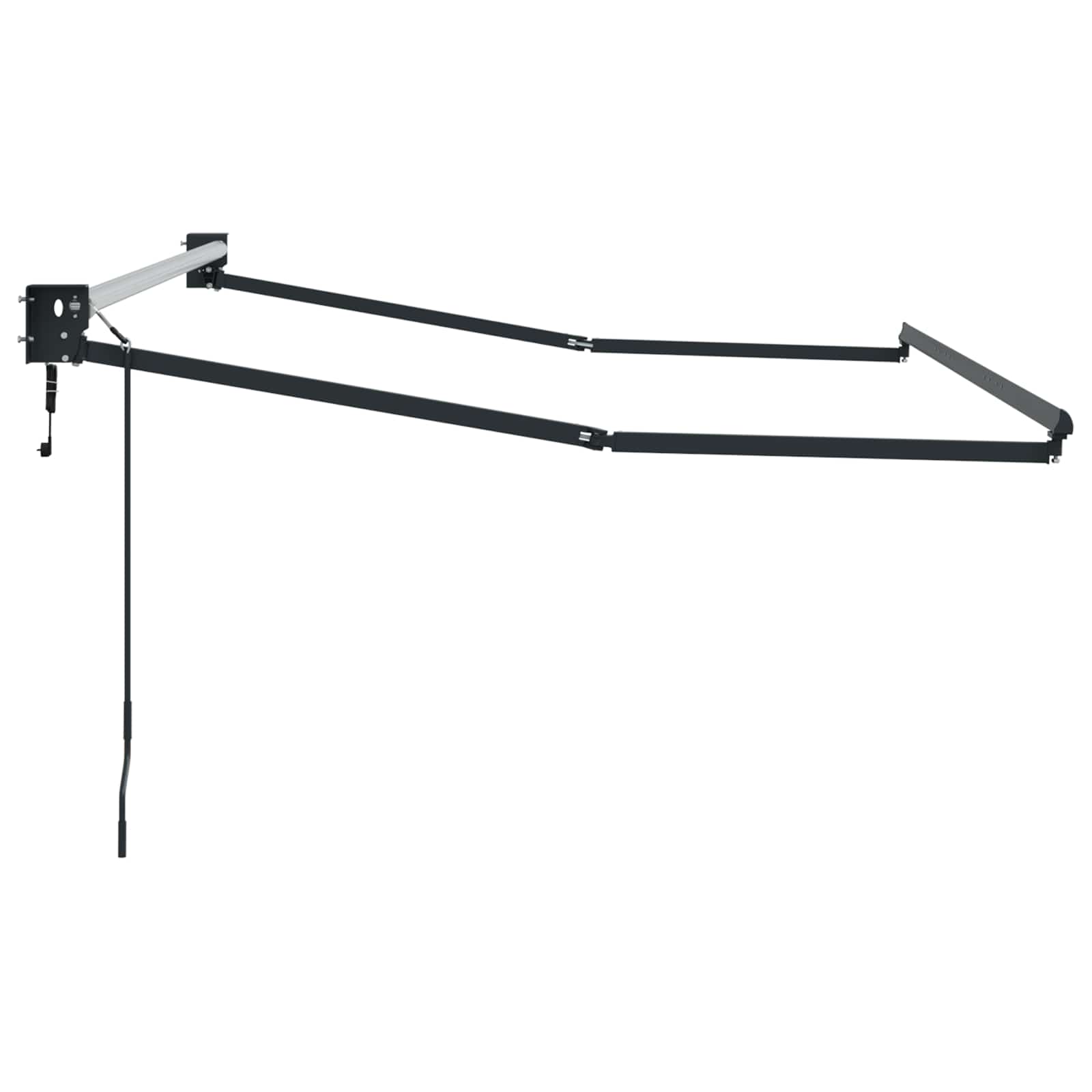 Ausziehbarer Sonnenschirmrahmen Weiß 300 x 250 cm Aluminium