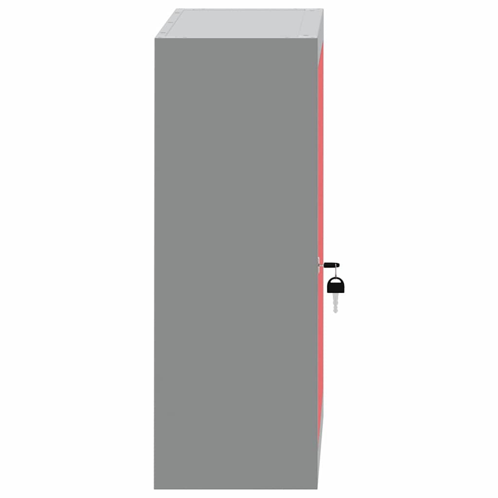 Werkzeugschrank mit Regal Schwarz und Grau 55 x 55 x 55 cm