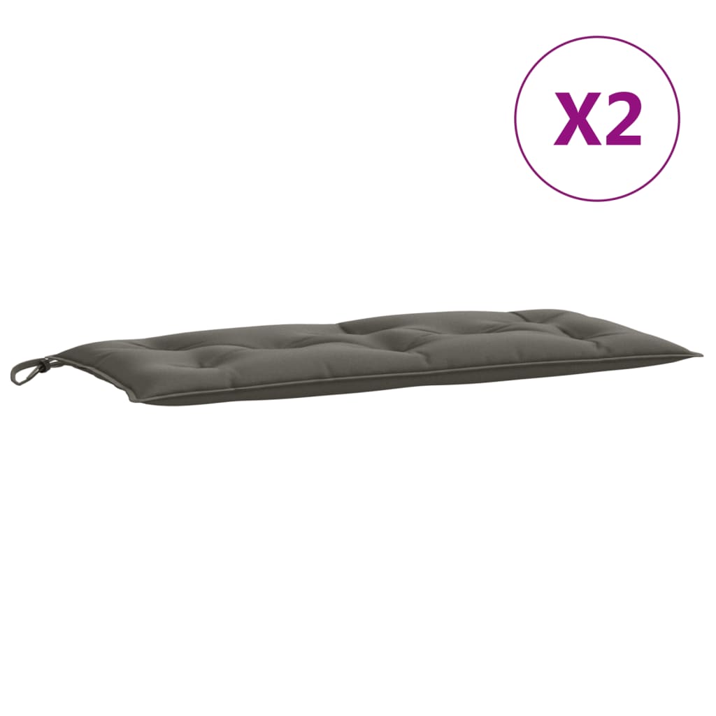 Gartenbank-Auflagen 2 Stk. Melange Anthrazit 100x50x7 cm Stoff