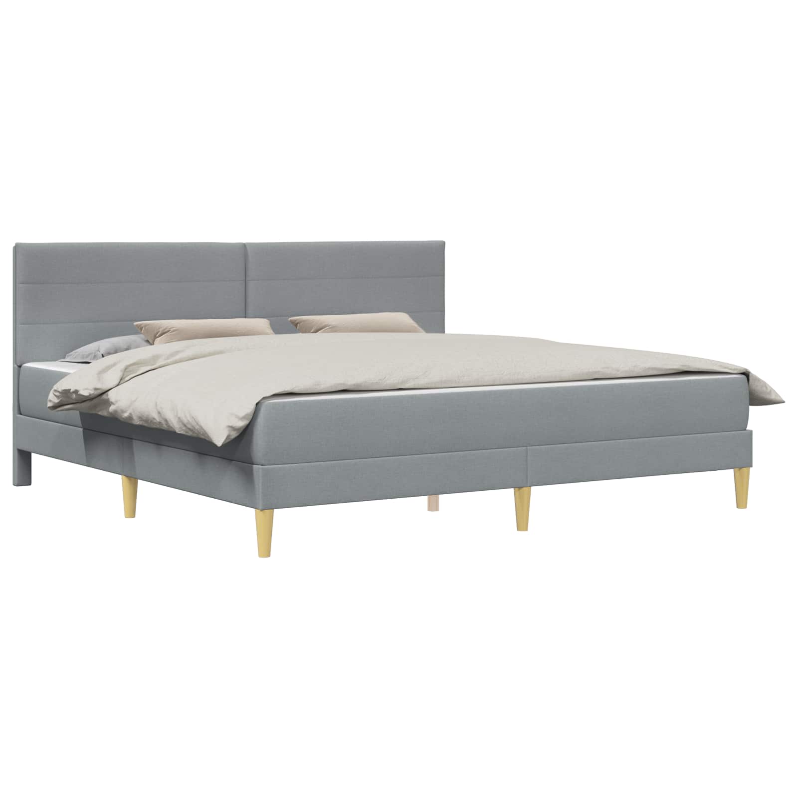 Bettrahmen Hellgrau 80 x 200 cm Polyester