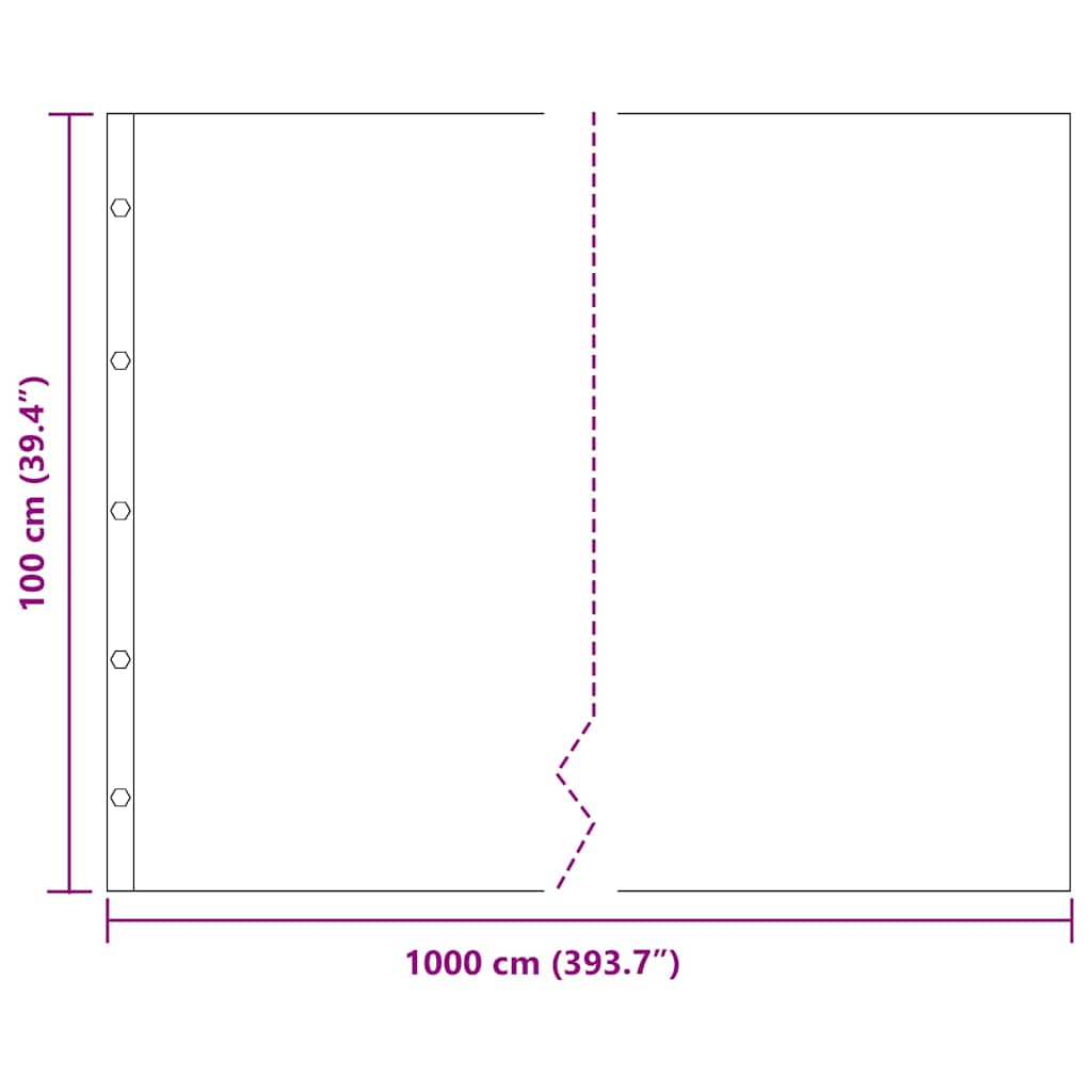 Wurzelsperre Schwarz 0,7 x 3 m Polyethylen