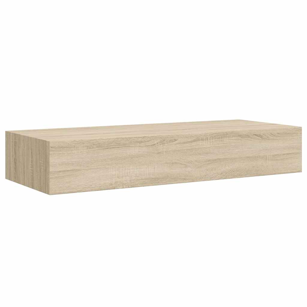 Wandregal mit Schublade Weiß 40x23,5x10 cm MDF