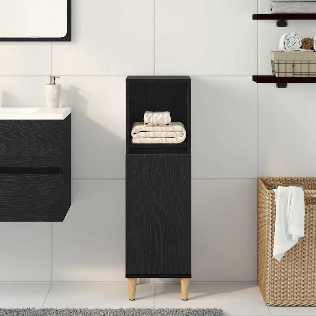 Badschrank Weiß 30x30x100 cm Holzwerkstoff