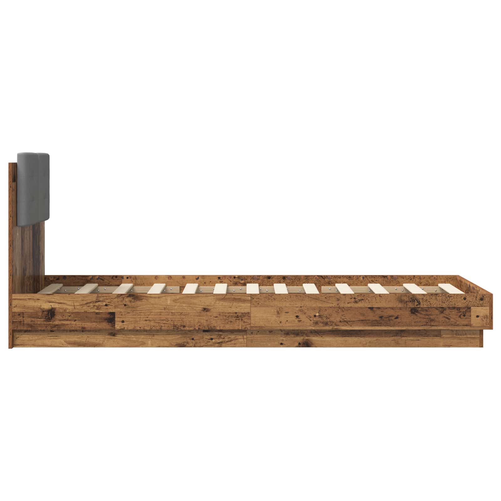 Bettgestell mit Kopfteil Grau Sonoma 180x200 cm Holzwerkstoff
