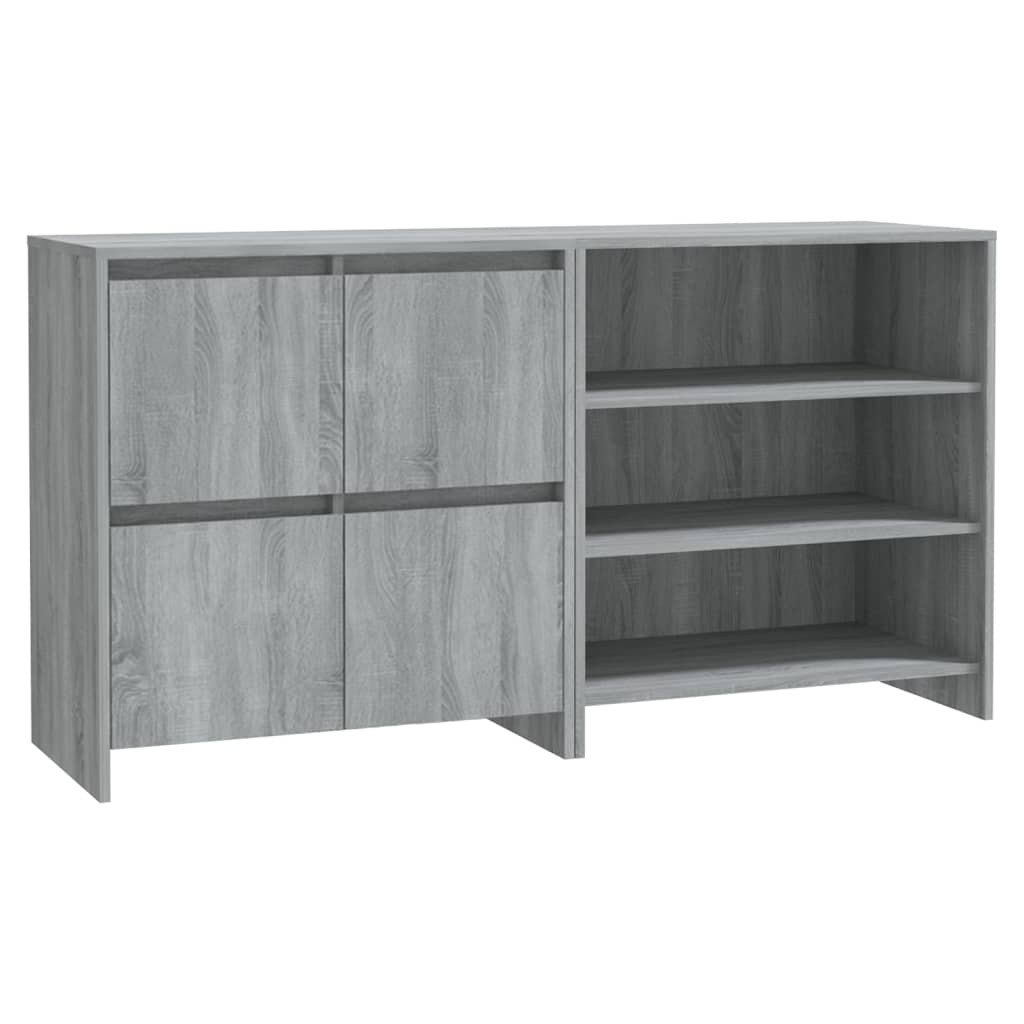 2-tlg. Sideboard Weiß Holzwerkstoff