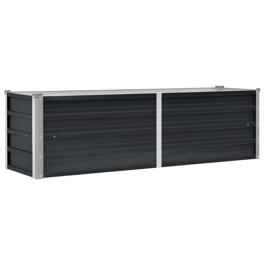 Hochbeet Anthrazit 160 x 80 x 77 cm Verzinkter Stahl