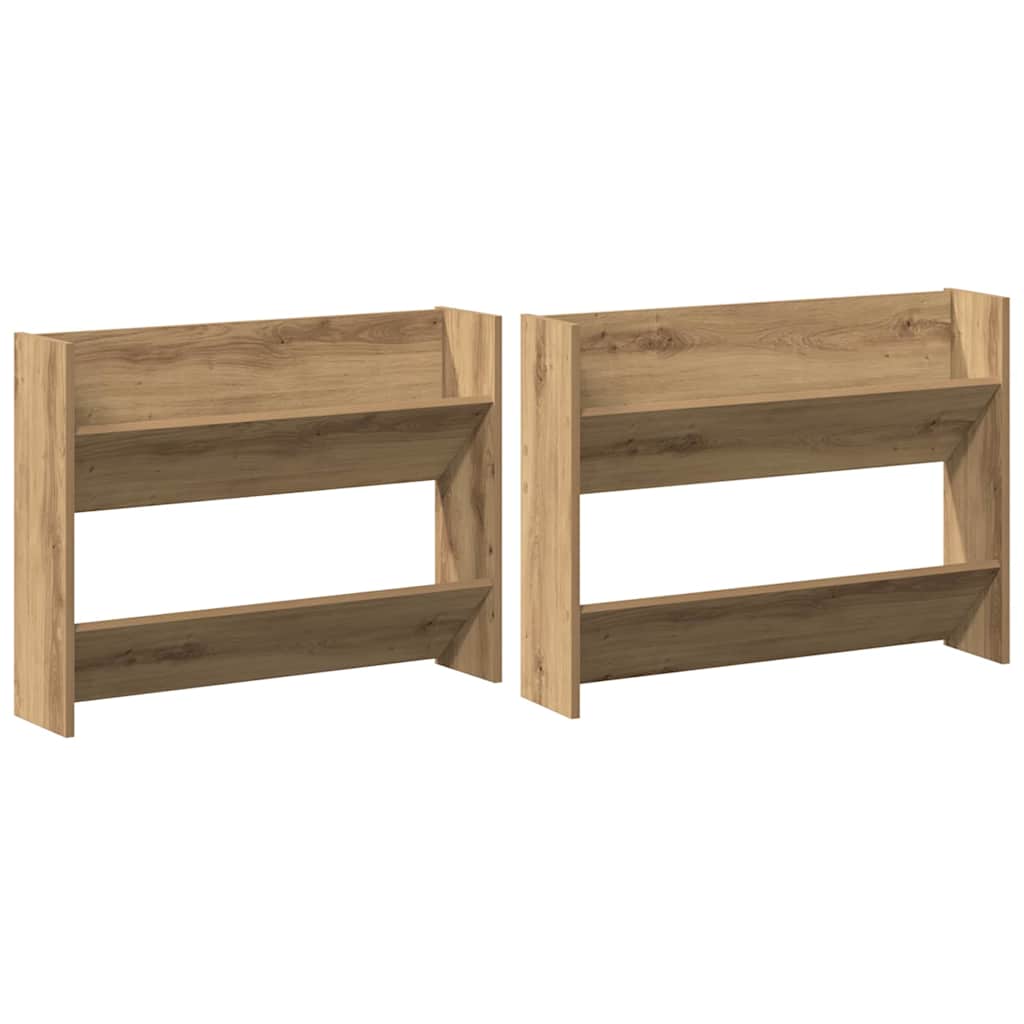 Wand-Schuhschränke 4 Stk. Weiß 60x18x60 cm Holzwerkstoff