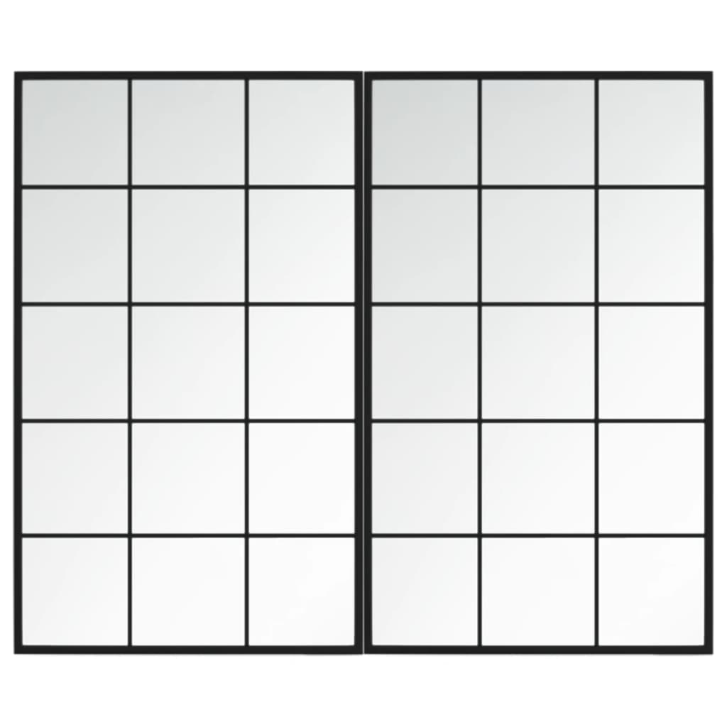 Wandspiegel Schwarz 60x40 cm Metall