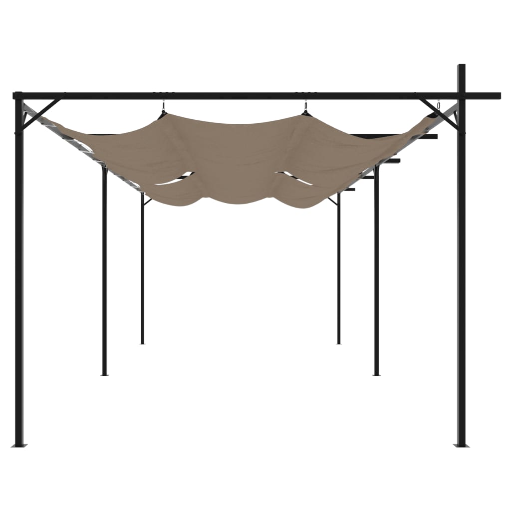 Pergola mit Schiebedach Creme 295x292x230 cm