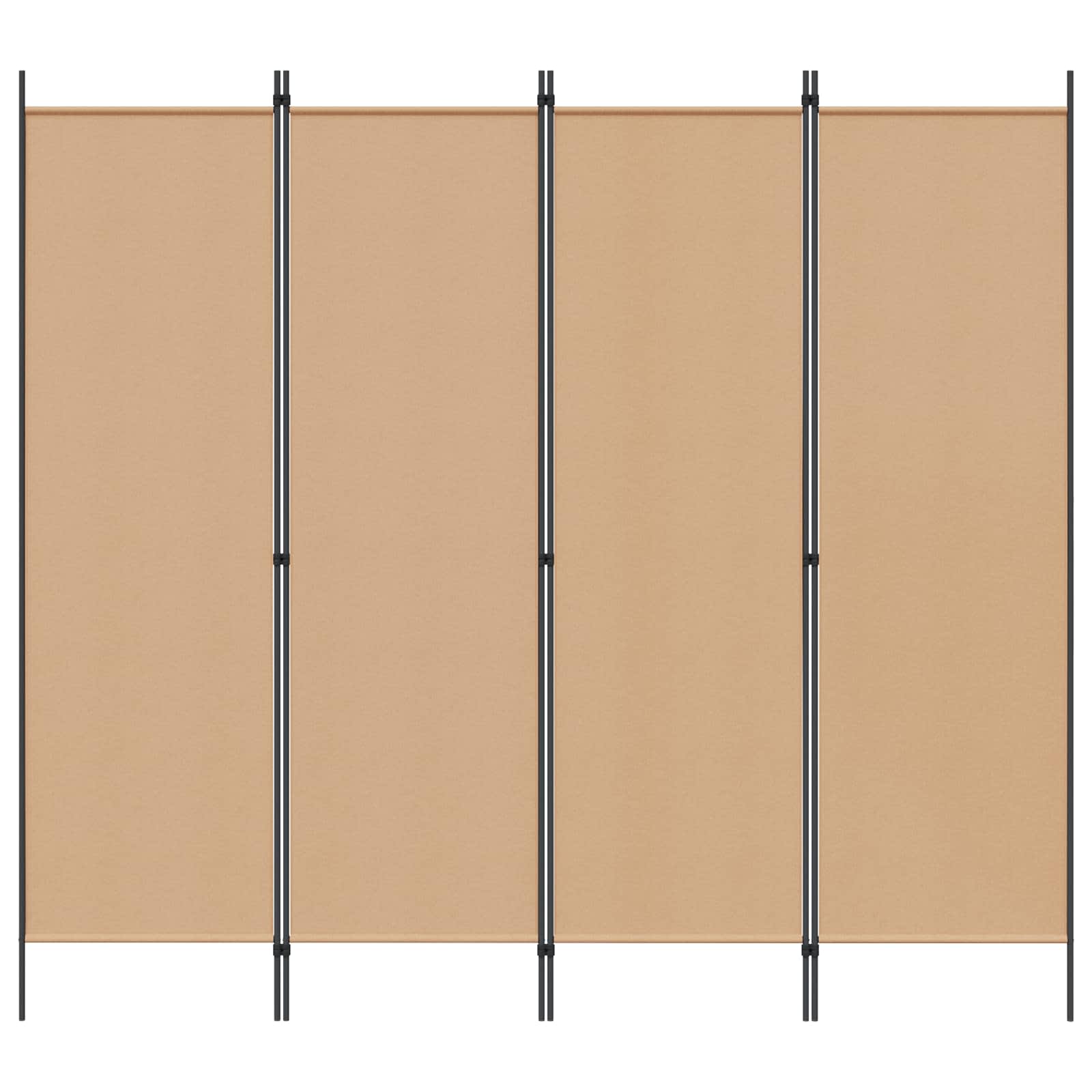 Raumteiler Beige 150 x 180 cm Stoff