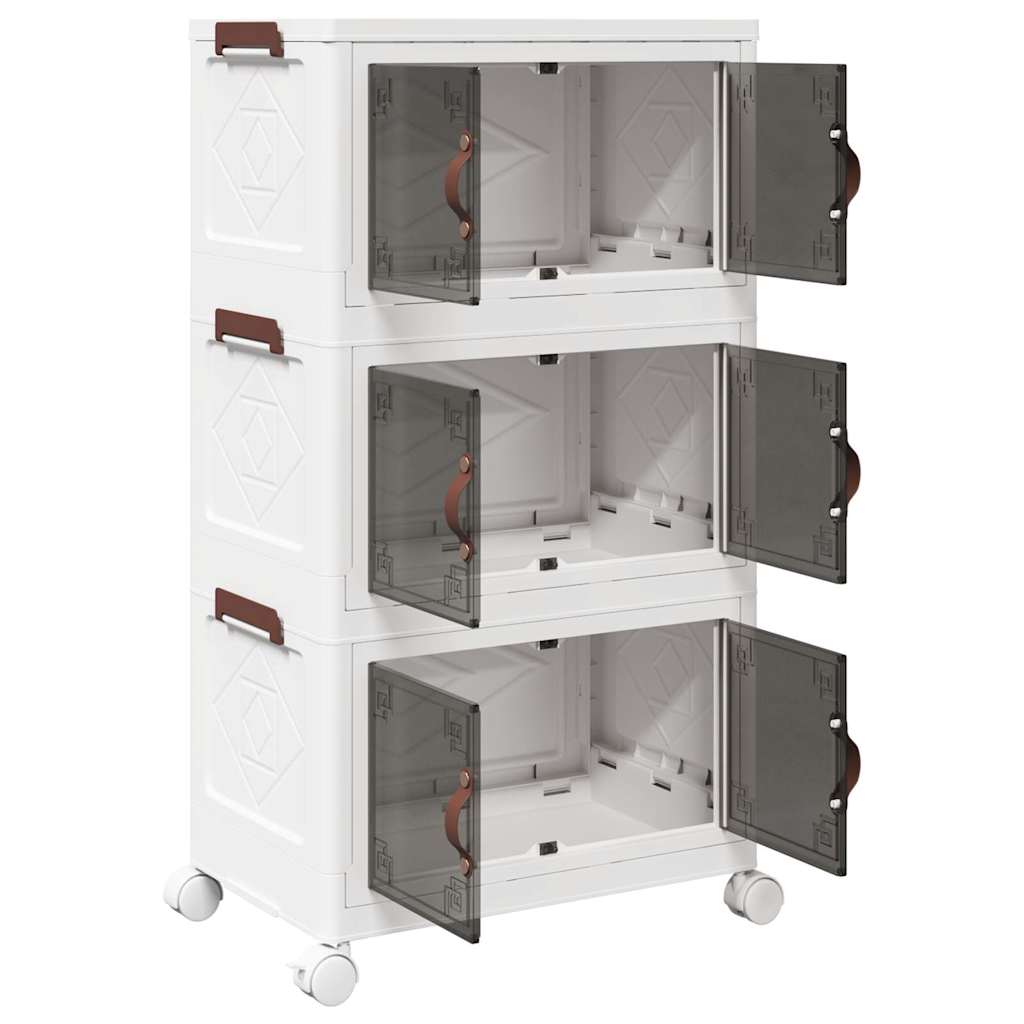 Aufbewahrungsbox mit Rädern Stapelbar 28 L 48,5x29,5x33 cm
