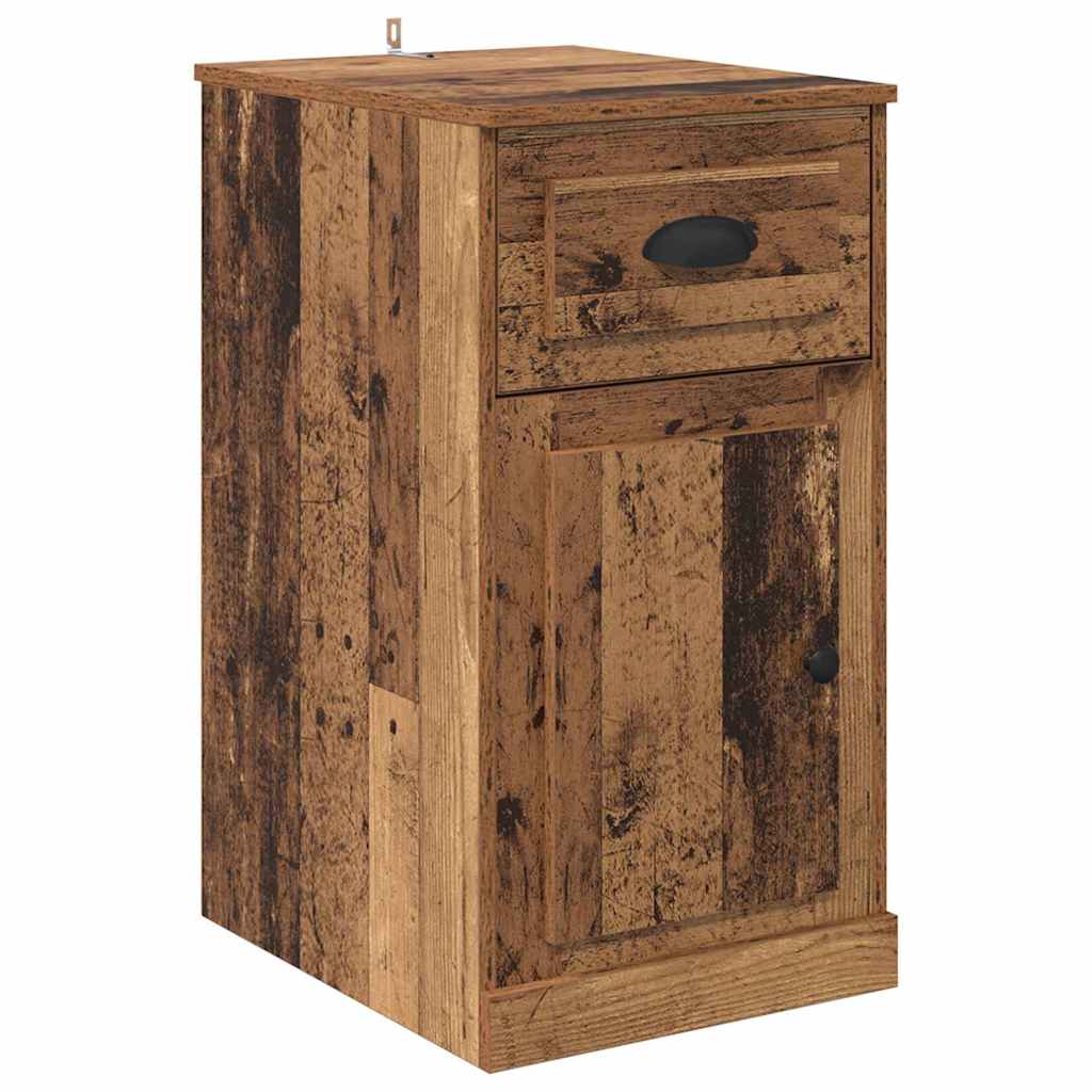 Beistellschrank mit Schublade Weiß 40x50x75 cm Holzwerkstoff