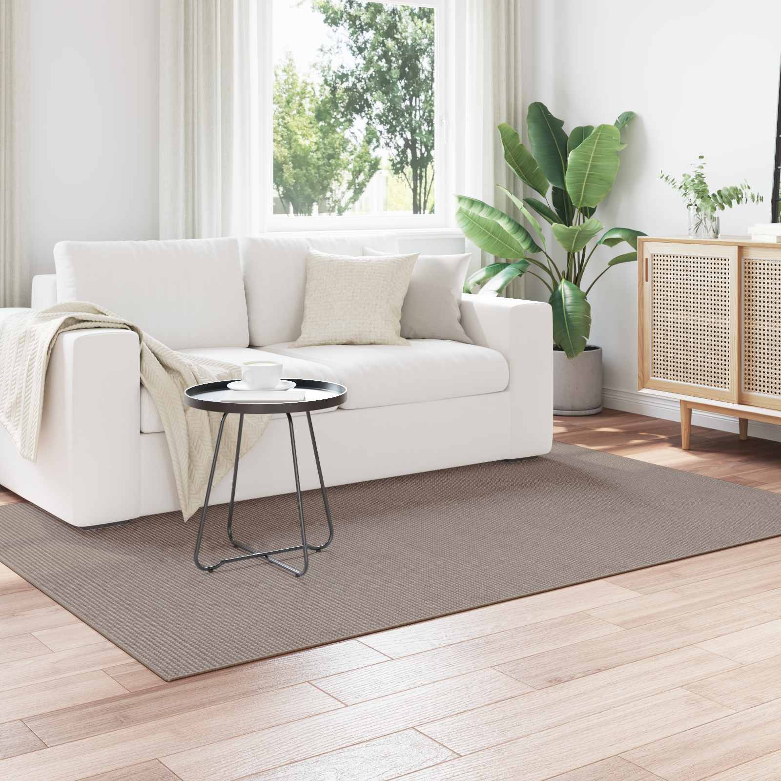 Bereichsteppiche Rechtwinklig LUGO Creme 150 x 80 cm Polyester