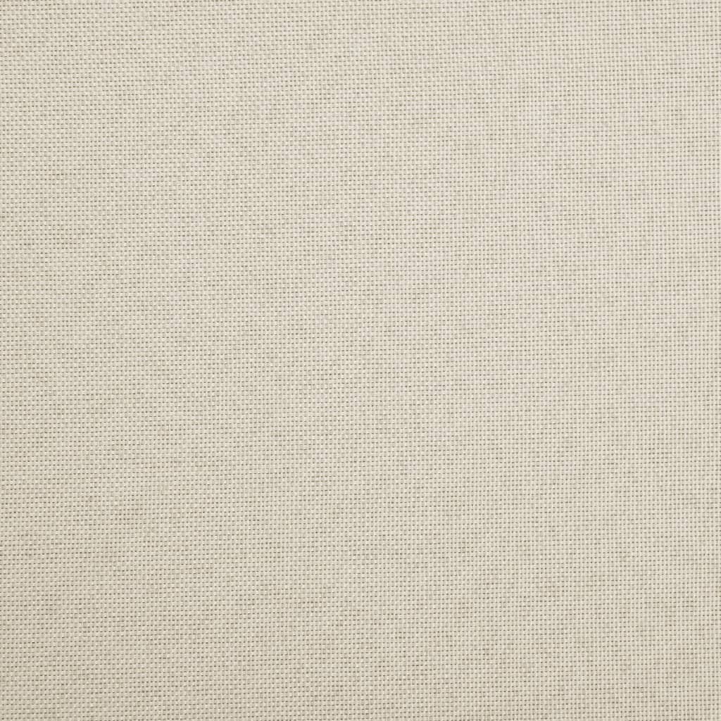 Hocker mit Stauraum Cremeweiß Leinenoptik