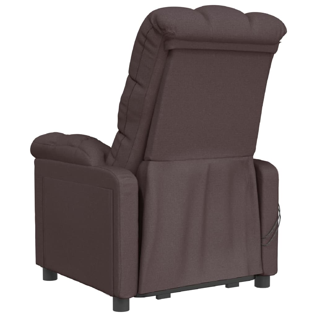 Massagesessel Elektrisch Dunkelgrau Stoff