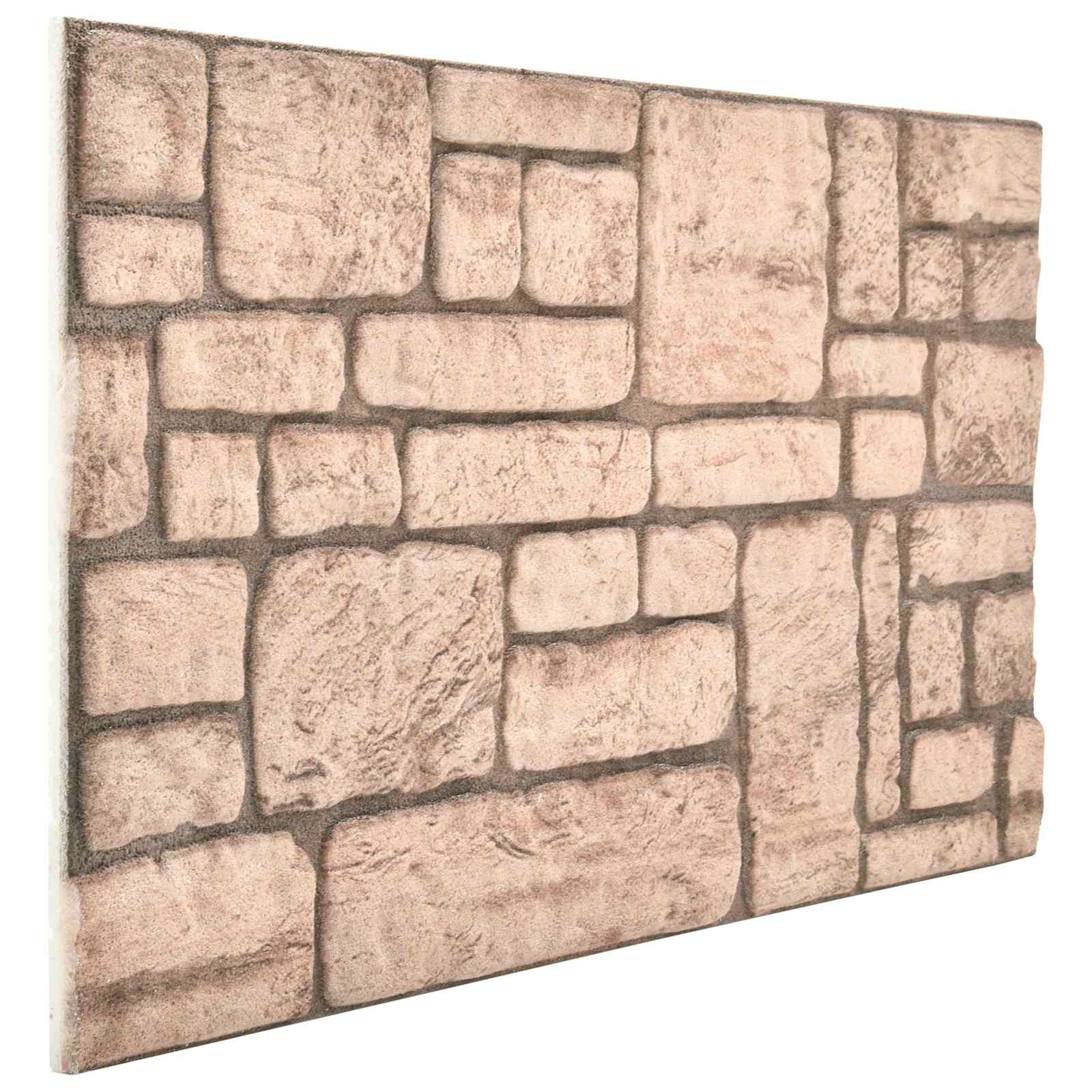 Wandpaneele 10 pcs Ziegel 100 x 50 cm EPS-Schaum