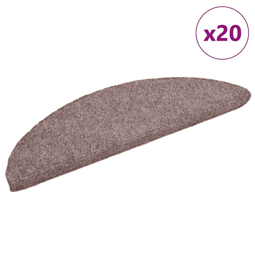 Stufenmatten Selbstklebend 15 Stk. 56x17x3 cm Hellbraun Halbrund