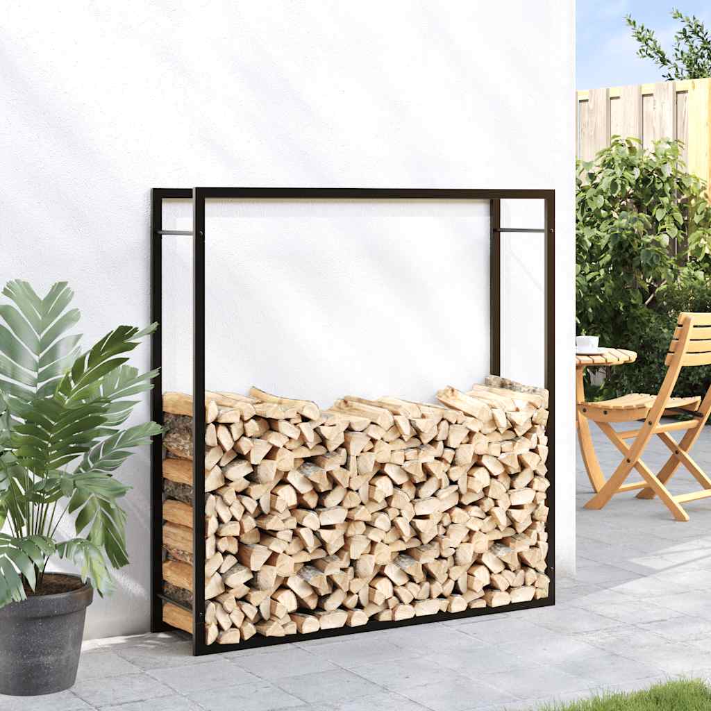 Brennholzregal 50x28x94 cm Edelstahl