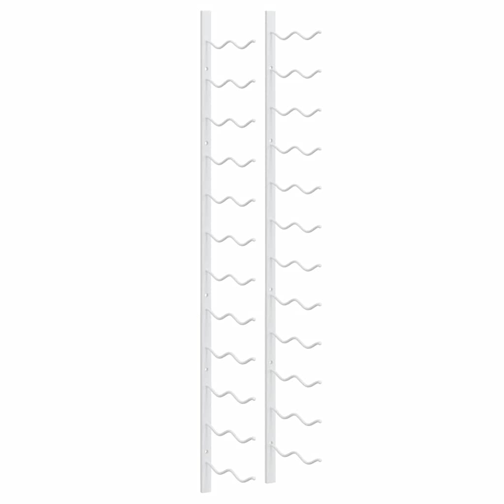 Wand-Weinregal für 24 Flaschen Schwarz Eisen