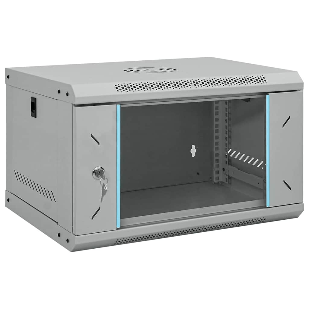 Netzwerkschrank mit Speicher Grau 60 x 45 x 28 cm Stahl