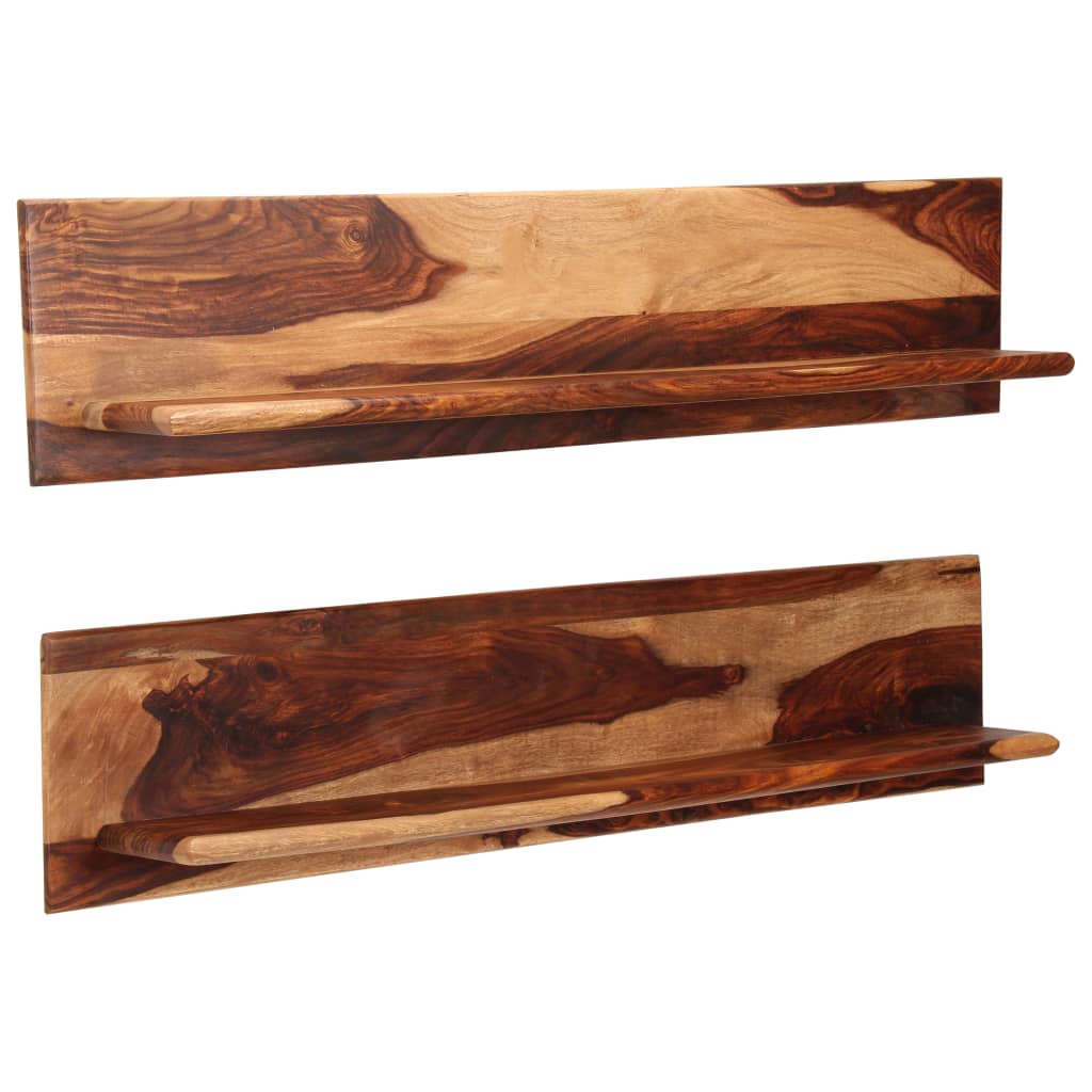 Wandregale 2 Stk. 58x26x20 cm Massivholz Akazie
