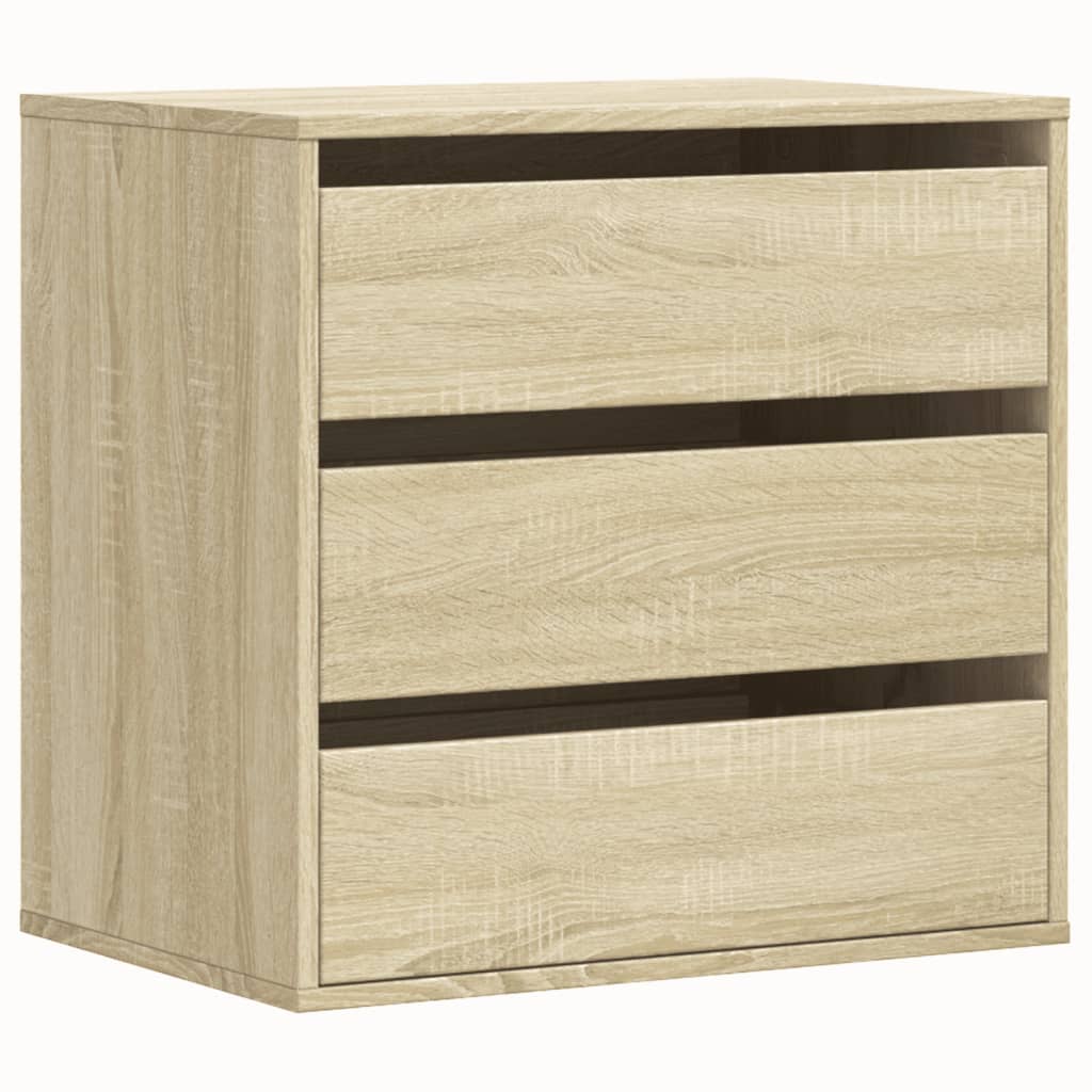 Schubladenschrank Schwarz Eichen-Optik 41 x 40 x 58 cm
