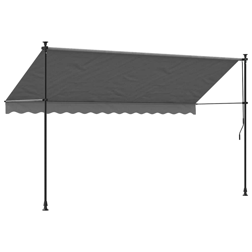 Einziehbare Markise Handbetrieben 150 cm Anthrazit