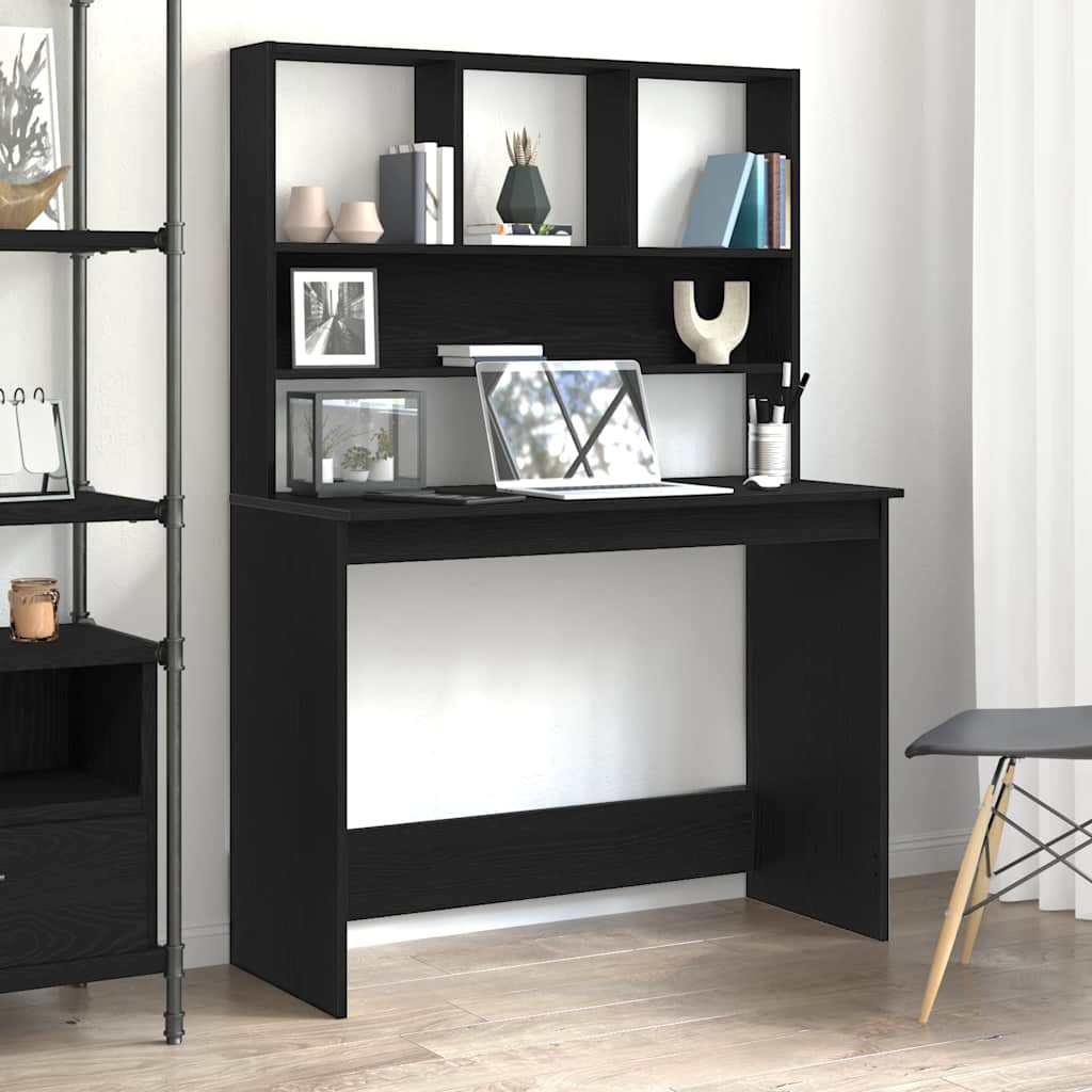 Schreibtisch mit Regal Weiß 102x45x148 cm Holzwerkstoff