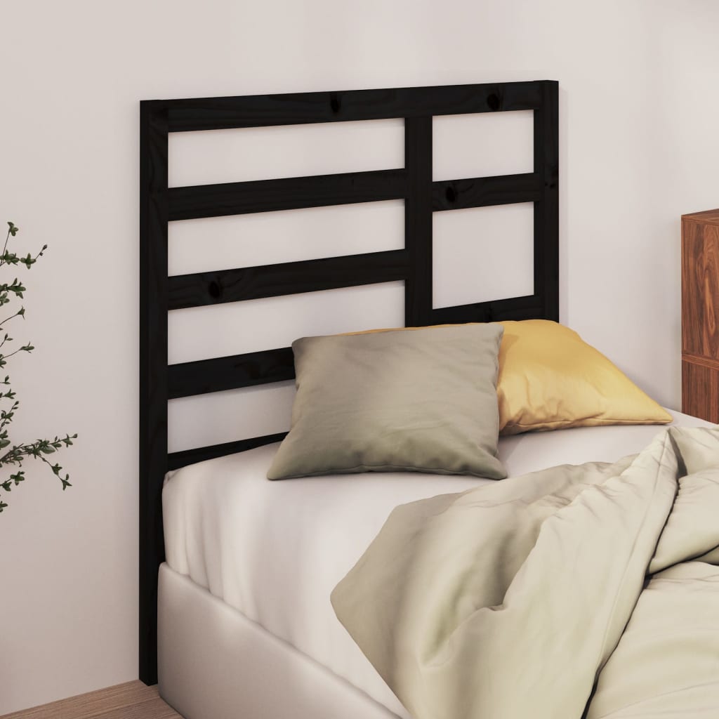 Bett-Kopfteil Grau 81x4x104 cm Massivholz Kiefer