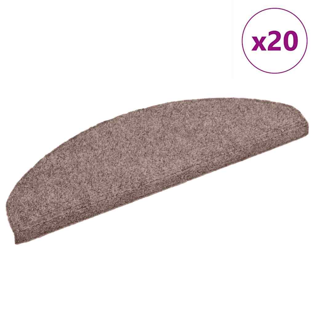 Stufenmatten Selbstklebend 15 Stk. 56x17x3 cm Hellbraun Halbrund