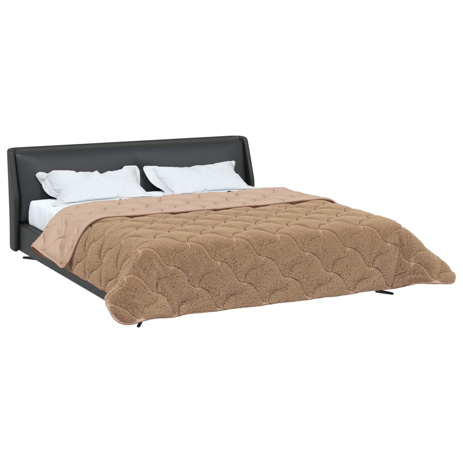 Winterbettdecke Gepolstert Anthrazit 135 x 200 cm
