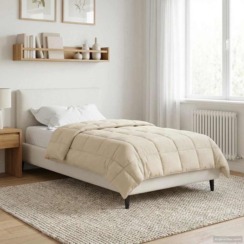 Sommerdecke Anthrazit 135 x 200 cm Mikrofaser und Teddy-Fleece