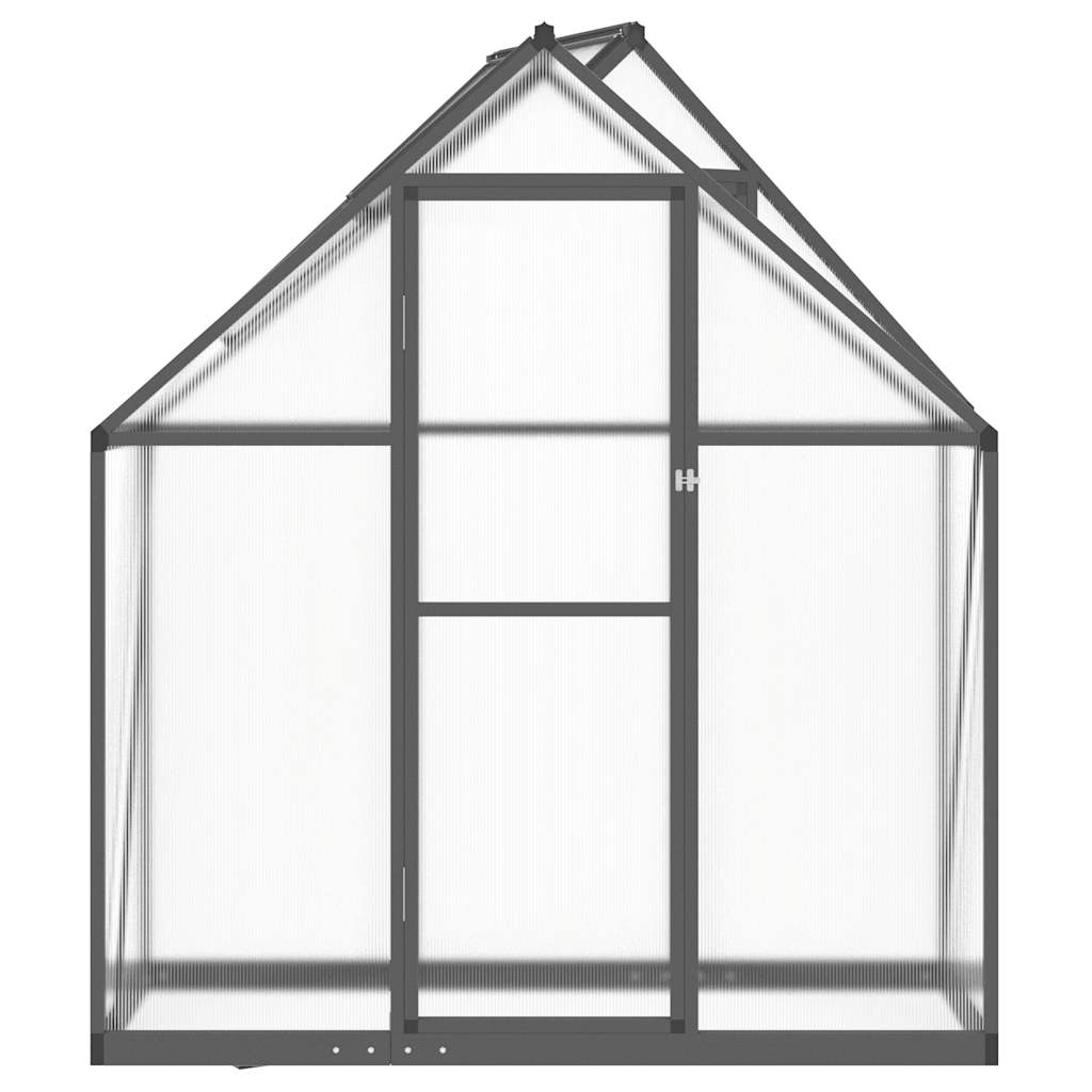 Gewächshaus mit Fundamentrahmen Silbern 169x114x202 cm Alu