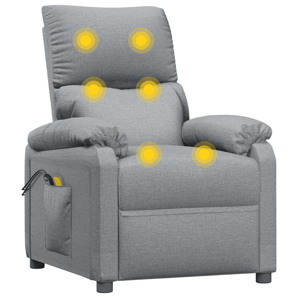Massagesessel Elektrisch Schwarz Stoff