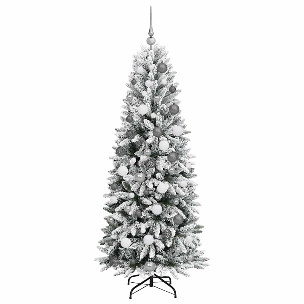 Künstlicher Weihnachtsbaum mit 150 LEDs mit Ständer Weiß 120 cm