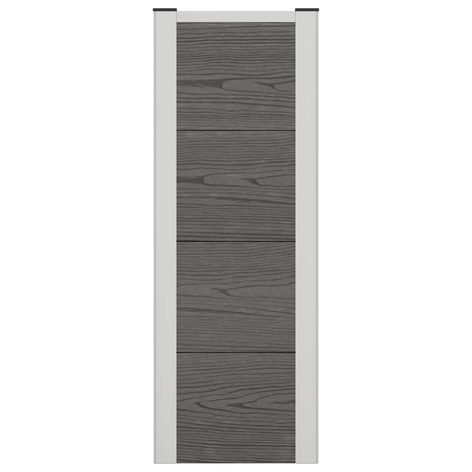 Hochbeet Grau 50 x 30 x 22 cm WPC und Aluminium