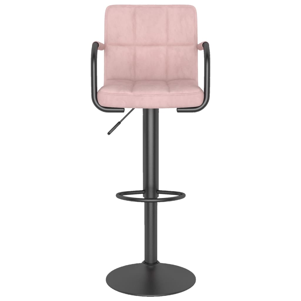 Barhocker 2 Stk. Blau Samt