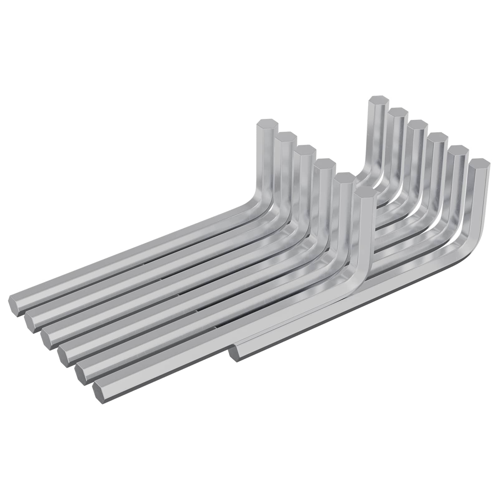 Inbusschlüssel 2 pcs Silber 20 x 52 mm Stahl