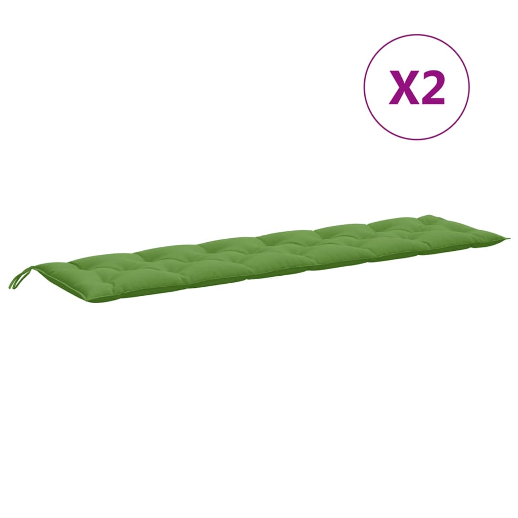 Gartenbank-Auflagen 2 Stk. Melange Anthrazit 100x50x7 cm Stoff