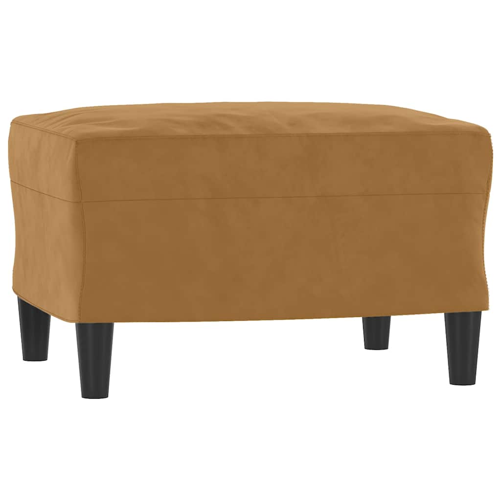 3-Sitzer-Sofa mit Hocker Rosa 180 cm Samt