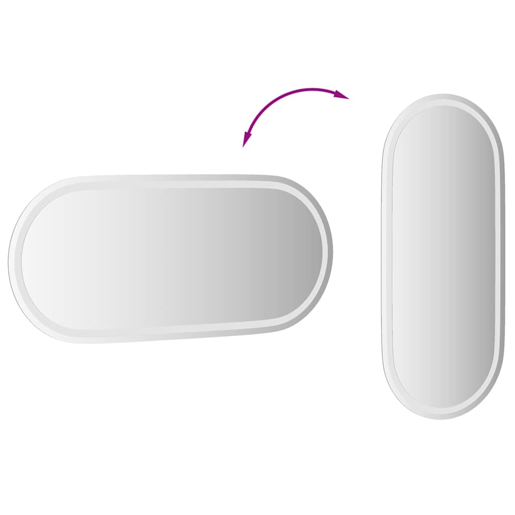 LED-Badspiegel 40x15 cm Oval