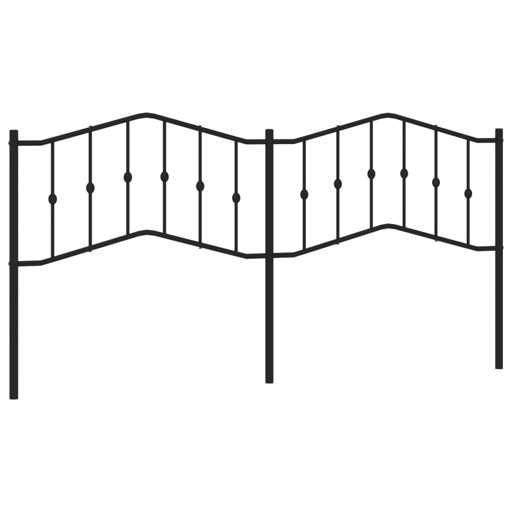 Ersatz-Kopfteil Metall Schwarz 90 cm