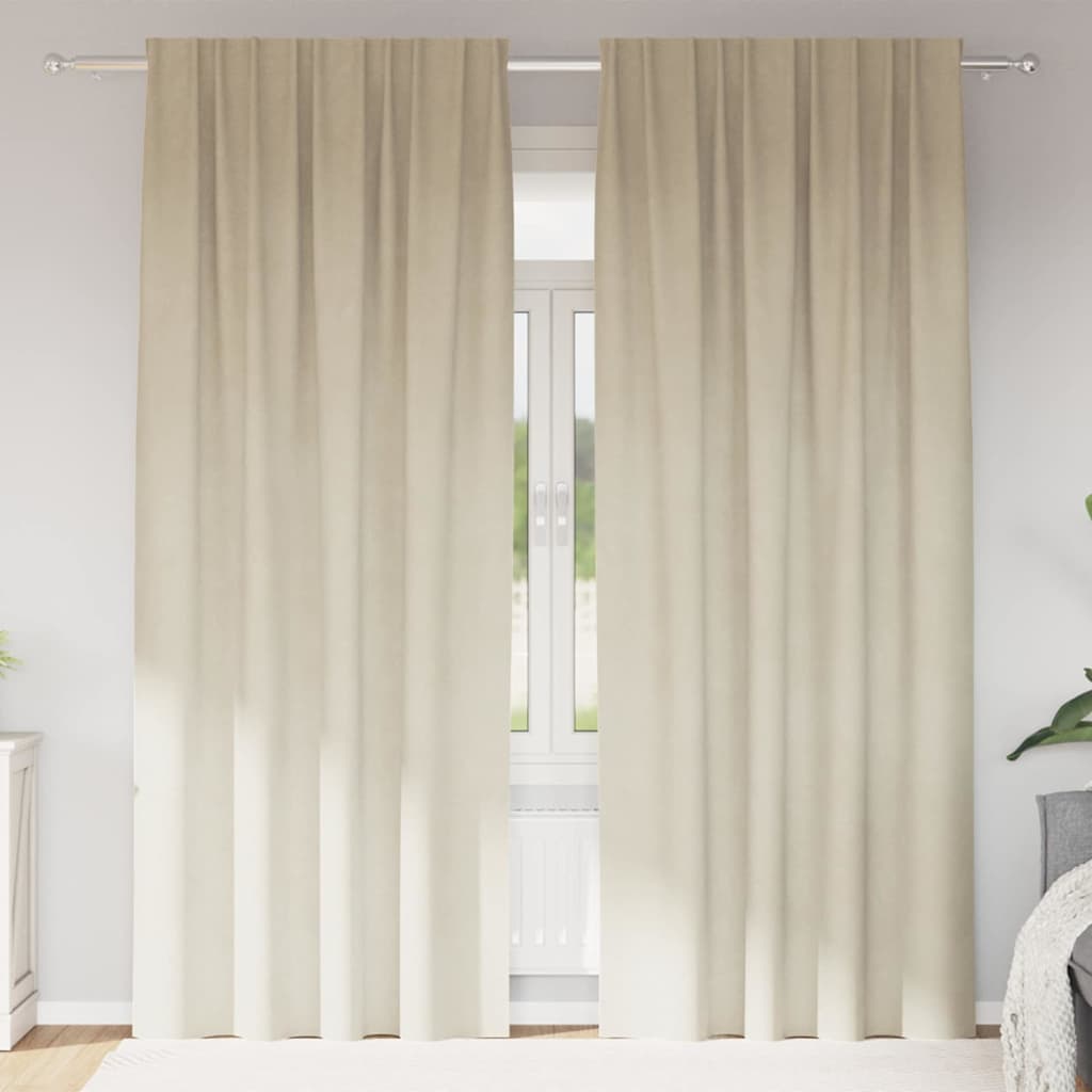 Verdunkelungsvorhänge 2 pcs Schwarz 140 x 140 cm Samt