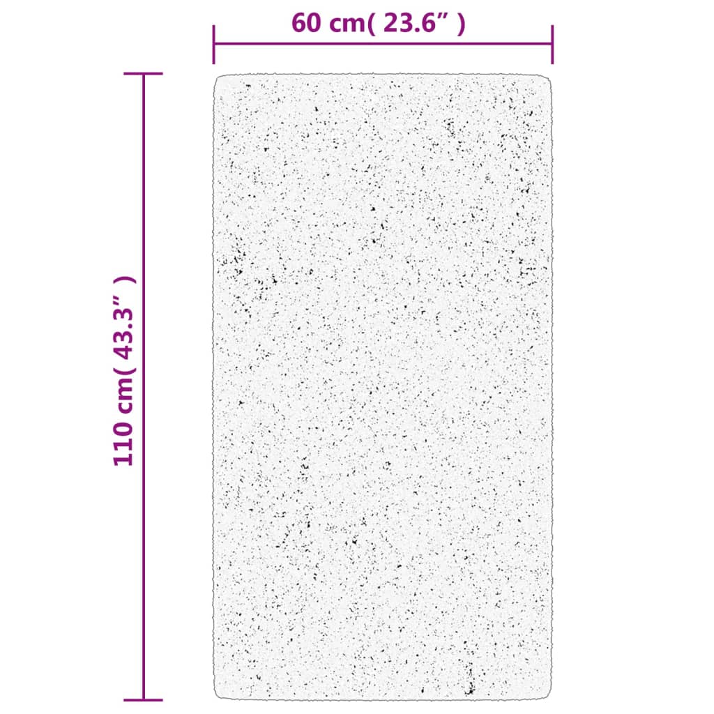 Teppich OVIEDO Kurzflor Anthrazit 120x120 cm