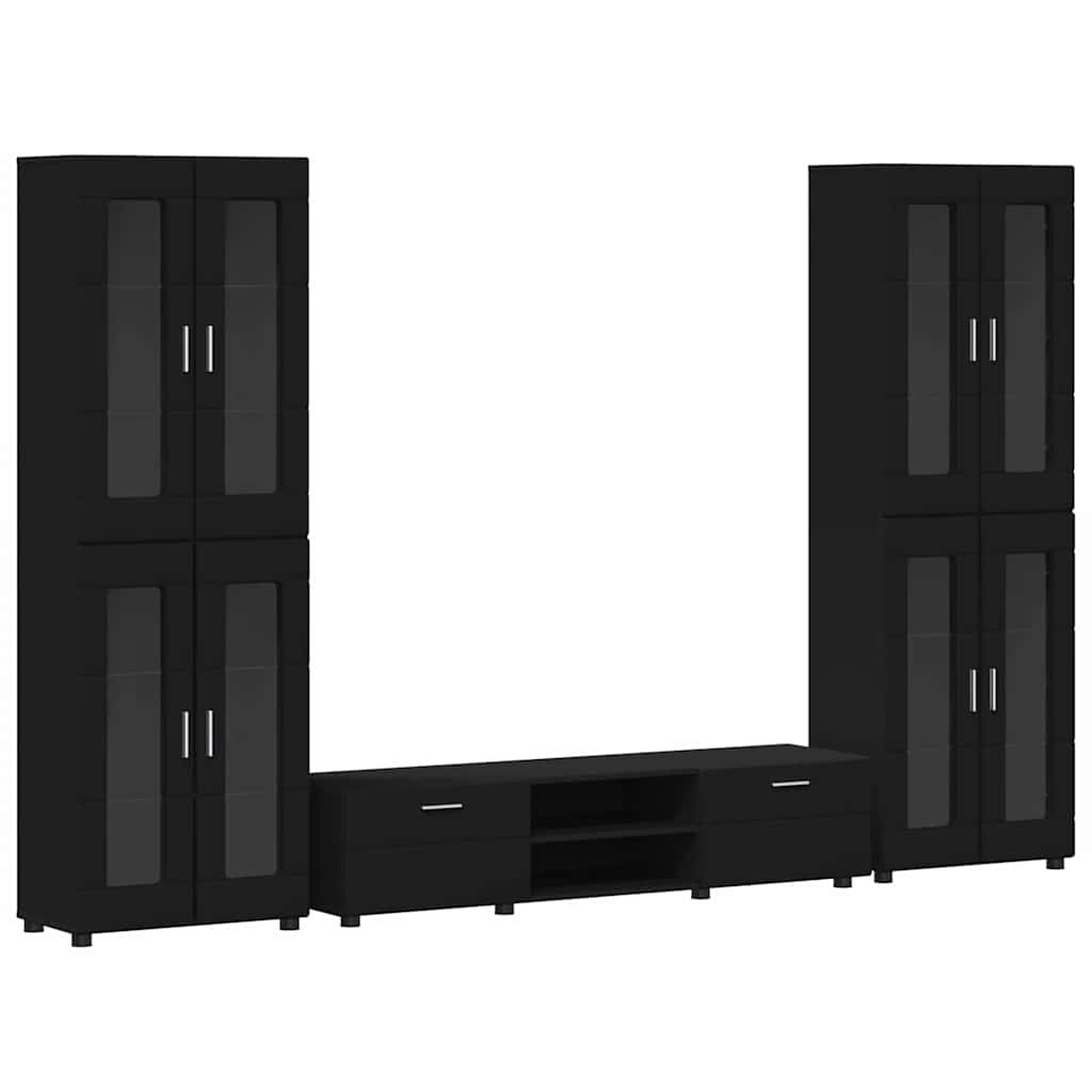Highboard mit Regal FLORIN Weiß 60 x 35 x 182 cm Holzwerkstoff